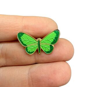 Vintage Small Green Butterfly Pin Butterfly Brooch